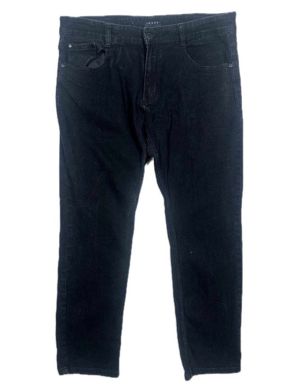 IMAGE‎ Mens Black Denim Jeans Straight Fit Size 34x30 Pants